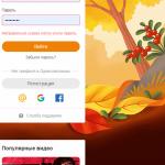 شبکه Odnoklassniki: وارد 